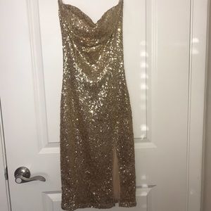 Gold Sequin Dress